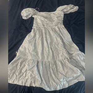 Abercrombie & Fitch Blue and White Smocked Sundress